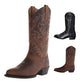 Ideal gift – stylish cowboy boots, mid-calf leather boots (men and women)【FREE SHIPPING】