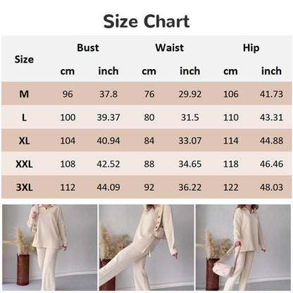 🌟V-Neck Casual Slit Knitted Two-Piece Set🌟FREE SHIPPING