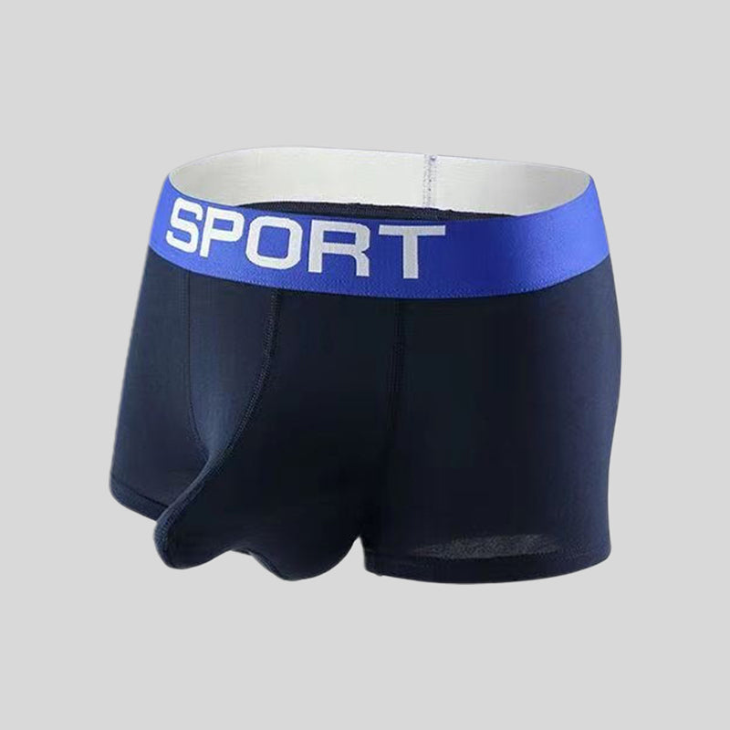 Men's Soft Breathable Support Wide Belt Pouch Boxer Brief