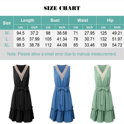 Simple & Sweet V-Neck Sleeveless Dress