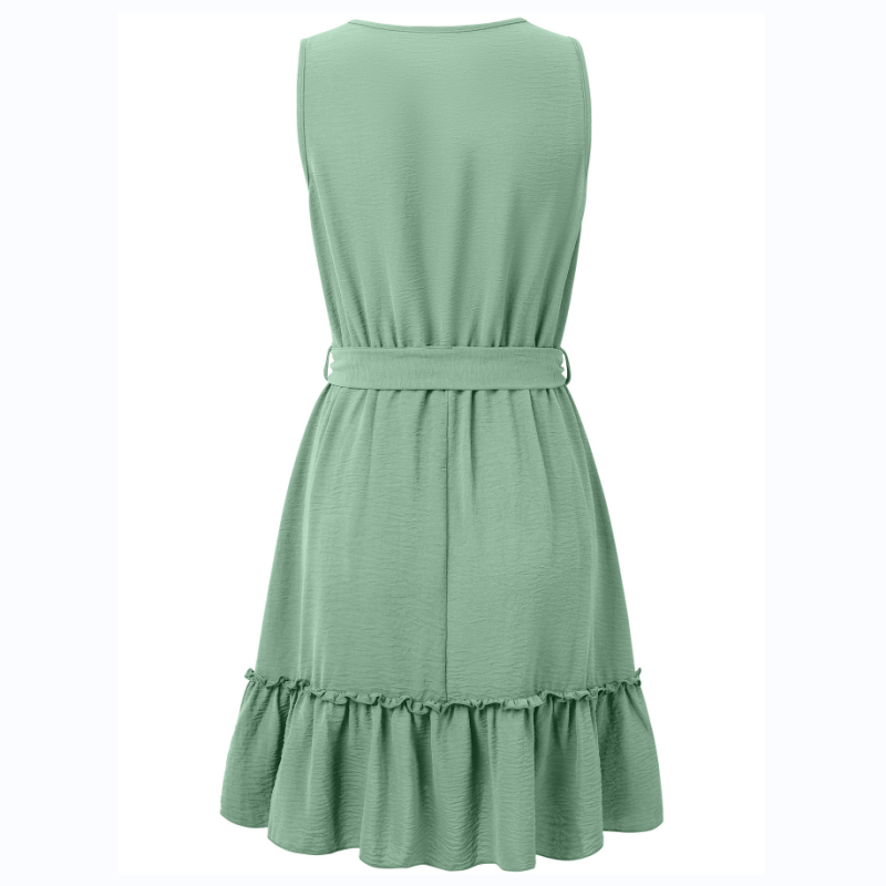 Simple & Sweet V-Neck Sleeveless Dress