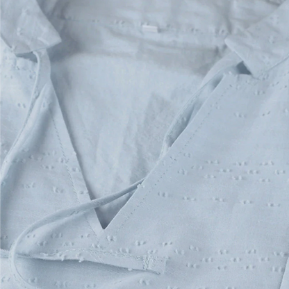 Women's Summer V-Neck Cotton Linen Dress