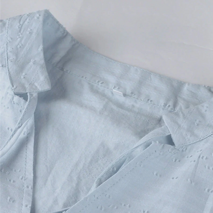 Women's Summer V-Neck Cotton Linen Dress
