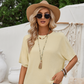 Women's Round Neck Loose-Fit Backless Short Sleeve T-Shirt