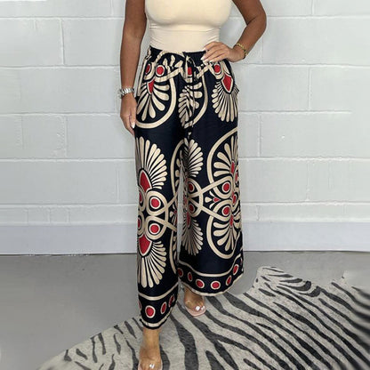 Women’s Stylish Printed Satin Wide-Leg Pants💞BUY 2 GET FREE SHIPPING