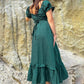 Tie Back Ruffle Dress with Pockets