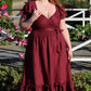 Tie Back Ruffle Dress with Pockets