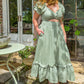 Tie Back Ruffle Dress with Pockets