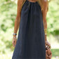 💃Solid Color Loose Breathable Halter Dress💛
