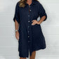 🔥Limited Time Offer 49% OFF💝Women's Cotton and Linen Button Shirt Dress