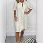 🔥Limited Time Offer 49% OFF💝Women's Cotton and Linen Button Shirt Dress