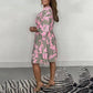 💥Limited time 49% off🔥New for 2024👗Women's Stylish Casual V-Neck Dress with Elastic Waist