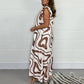 Women's Summer Ruffled Wide-Leg Jumpsuit With Geometric Prints🔥🔥New arrivals-49% OFF
