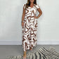 Women's Summer Ruffled Wide-Leg Jumpsuit With Geometric Prints🔥🔥New arrivals-49% OFF