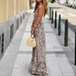 Women’s Sexy Leopard Print Backless Halter Long Dress💝BUY 2 GET FREE SHIPPING