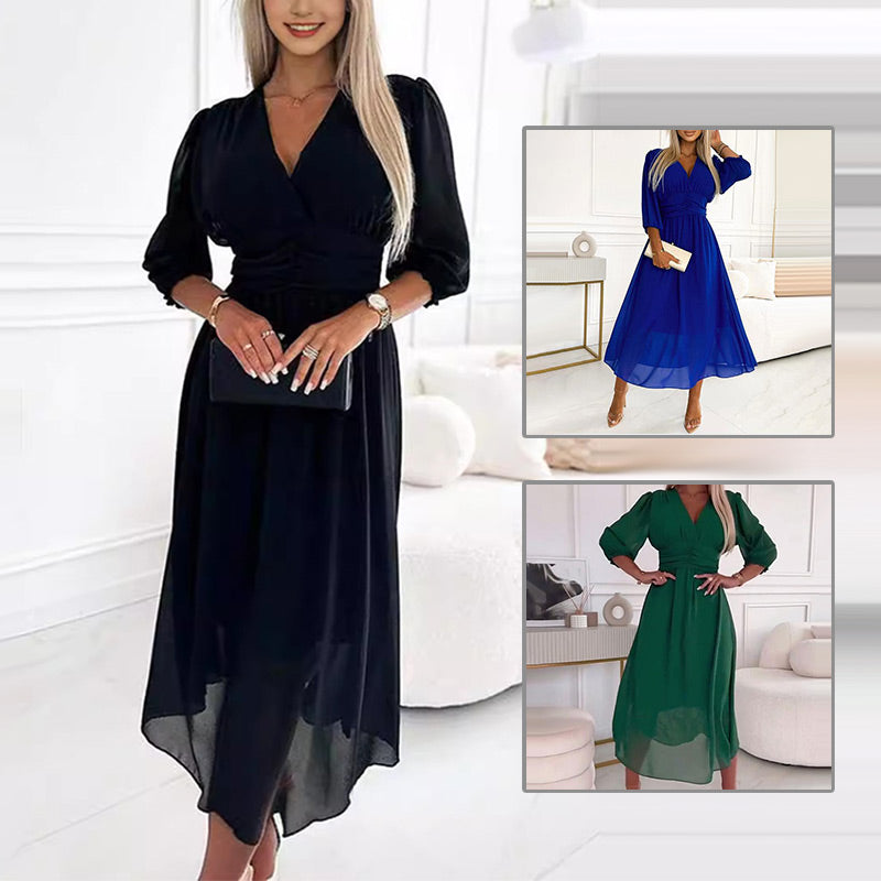 🔥2026 HOT SALE🎉 Women's V-neck Lightweight Chiffon Dress