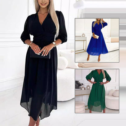 🔥2026 HOT SALE🎉 Women's V-neck Lightweight Chiffon Dress