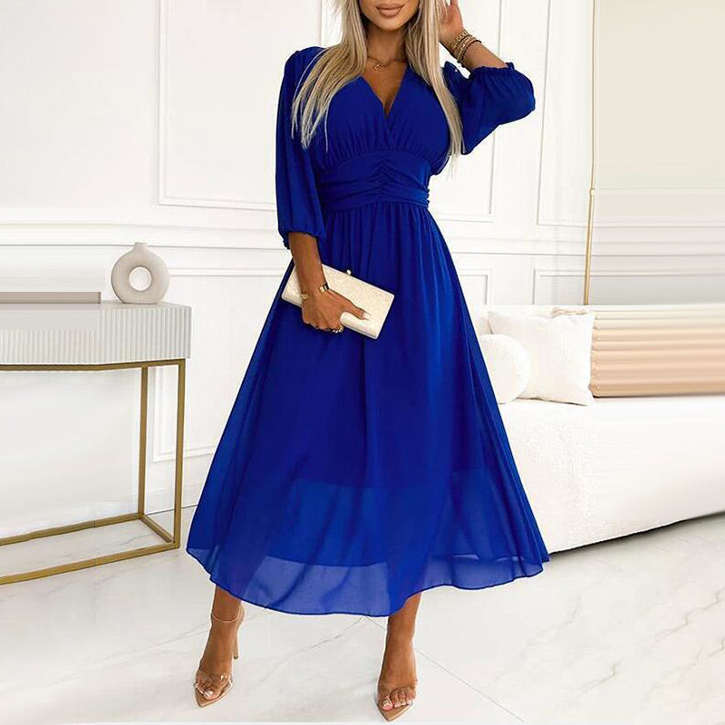 🔥2026 HOT SALE🎉 Women's V-neck Lightweight Chiffon Dress