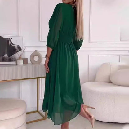 🔥2026 HOT SALE🎉 Women's V-neck Lightweight Chiffon Dress