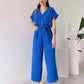 (48% OFF🔥) 💖Women's V-Neck Short-Sleeve Casual Jumpsuit
