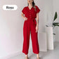 (48% OFF🔥) 💖Women's V-Neck Short-Sleeve Casual Jumpsuit