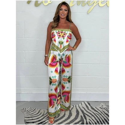 Spaghetti Strap Printed Top & Loose Women's Pants 2-Piece Set🔥New Arrival- 49% OFF💝