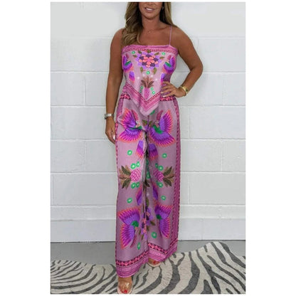 Spaghetti Strap Printed Top & Loose Women's Pants 2-Piece Set🔥New Arrival- 49% OFF💝