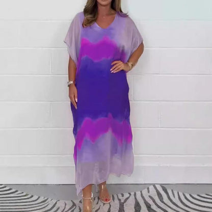 Summer Limited Time 49% Off🔥✨Women Comfortable Casual Chiffon Dip Dye Dress