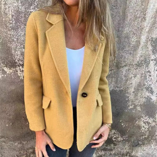 🔥Hot Sale 50％🔥Woolen single-button fashionable short coat