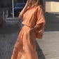 Women's Casual Cotton Linen Two-Piece Set