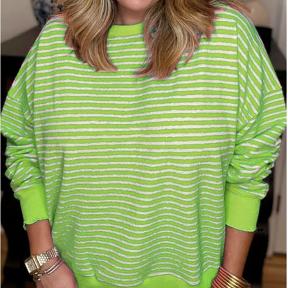 Women's Loose Casual Striped Sweatshirt(BUY 2 FREE SHIPPING)
