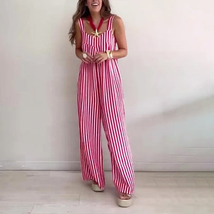 Women's Loose Casual Striped Jumpsuit🌟🌟HOT SALE-49% OFF