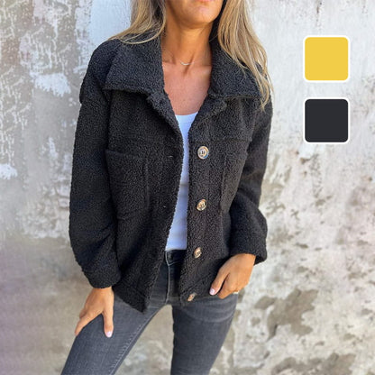 Best gift🎁Women's Warm Lapel Cropped Jacket