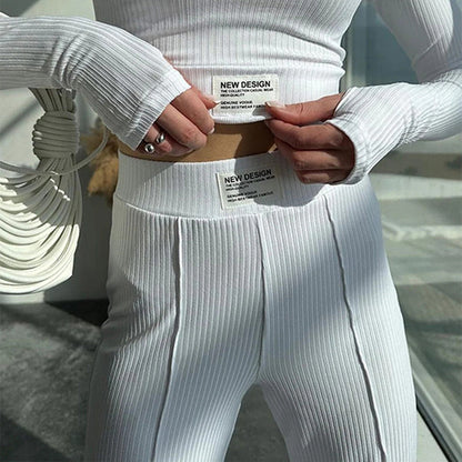 Fitted Crop Top & Pants 2-Piece Set🔥Christmas Promotion-49% OFF