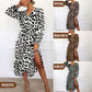 ✨V-Neck Leopard Print Dress