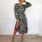 ✨V-Neck Leopard Print Dress