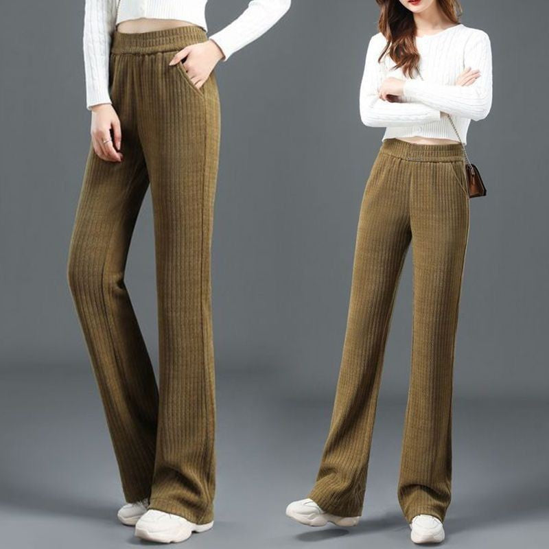 Best Gift for Her - Women's Versatile Simple Stretch Elastic Waist Loose Wide Leg Pants