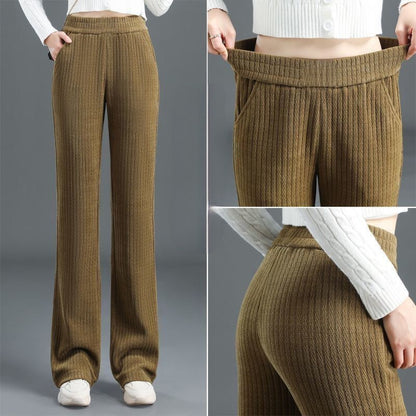 Best Gift for Her - Women's Versatile Simple Stretch Elastic Waist Loose Wide Leg Pants