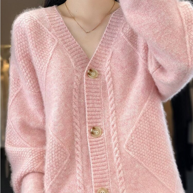 🍂Fall Specials🍂Women's Loose Slouchy Faux Cashmere Button Front Cardigan Sweaters