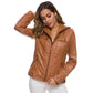 Women's Premium Leather Hooded Jacket🌺🌺FREE SHIPPING
