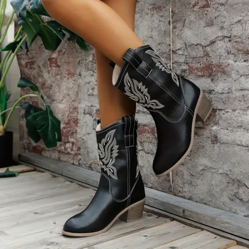 Women’s Comfortable Vintage Chunky-heel Support Boots