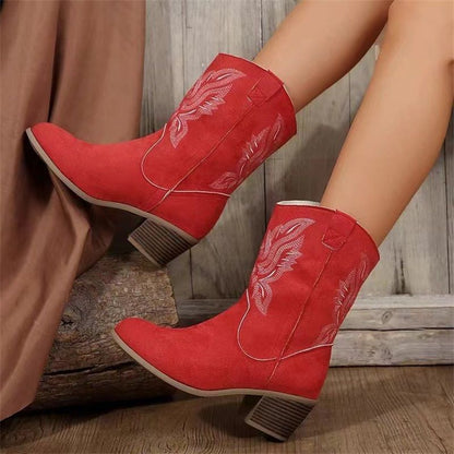 Women’s Comfortable Vintage Chunky-heel Support Boots