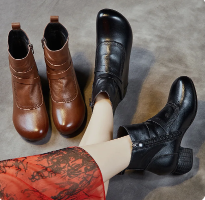 👢New for 2024 women's boots retro versatile leather