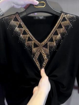 2026 High quality winter velvet long sleeve t-shirt with rhinestones, warm and fashionable