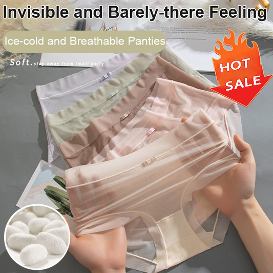 Ultra-Thin Ice Silk Cool Seamless Panties For Women【BUY 5 GET 3 FREE】