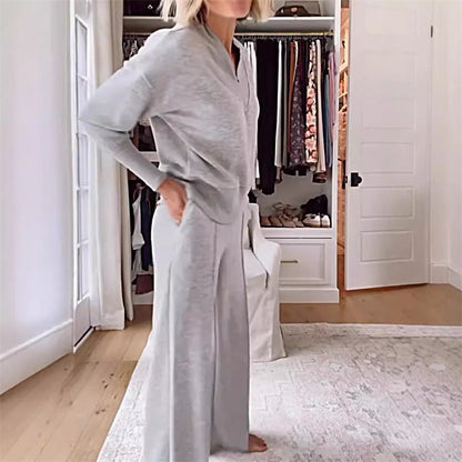 Women's fashion casual suit (top + pants)