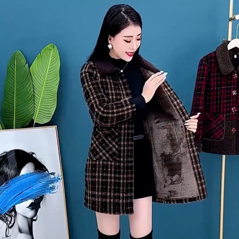 Women's Plush Thick Mid Length Jacket Coat💖FREE SHIPPING