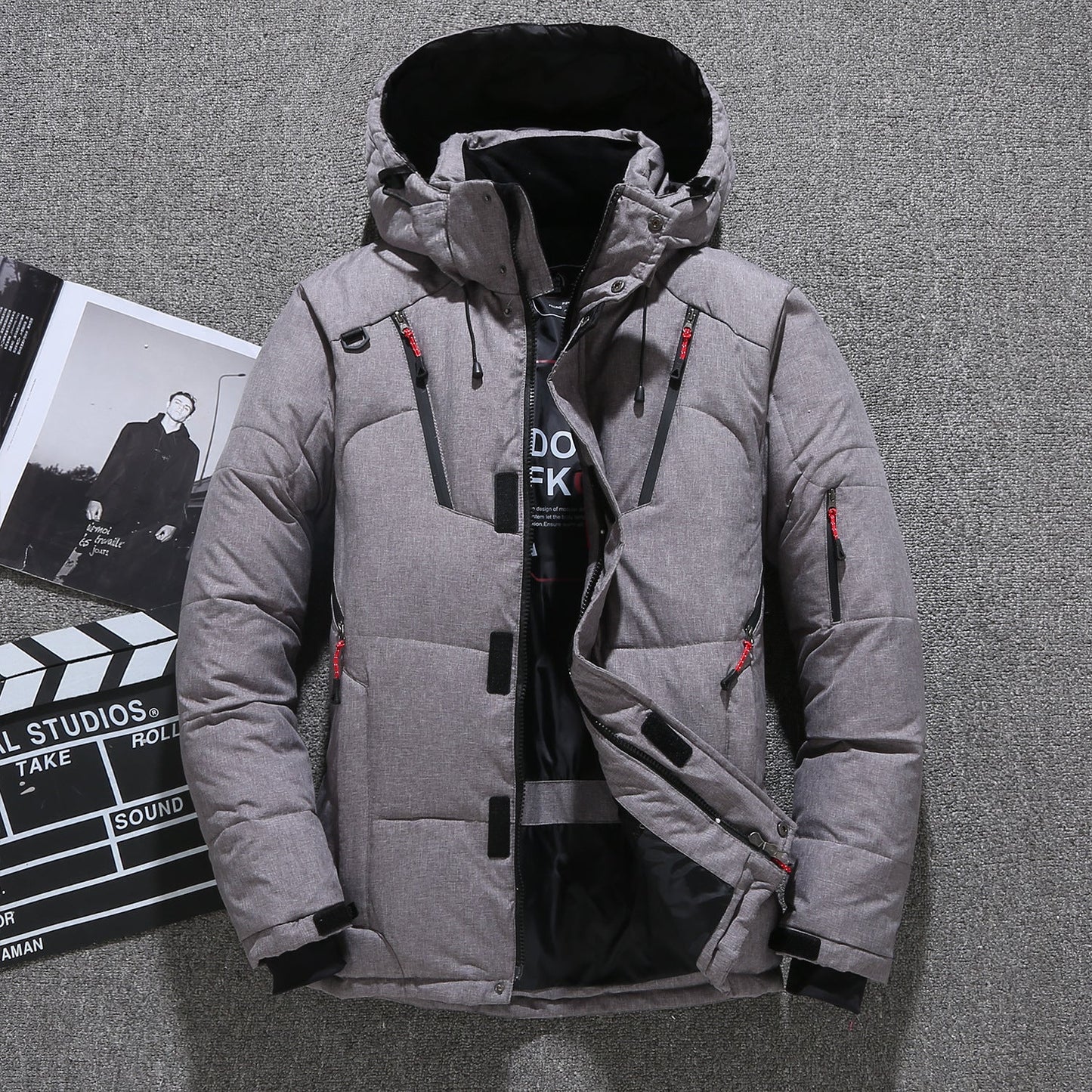 Men’s White Duck Down Parka Winter Warm Jacket【FREE SHIPPING】
