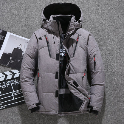Men’s White Duck Down Parka Winter Warm Jacket【FREE SHIPPING】
