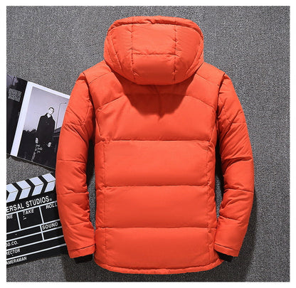 Men’s White Duck Down Parka Winter Warm Jacket【FREE SHIPPING】